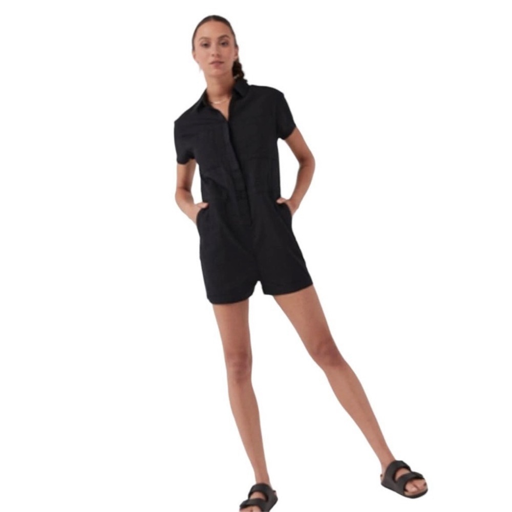 Pact Shortalls/Romper - Black